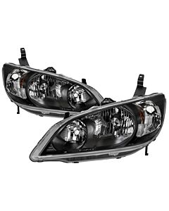 xTune 04-05 Honda Civic (Excl Hatchback/Si) OEM Style Headlights - Black (HD-JH-HC04-4D-AM-BK) buy in USA