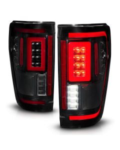 ANZO 21-23 Ford F-150 LED Taillights Seq. Signal w/BLIS Cover - Smoke Blk (For Factory Halogen ONLY) buy in USA