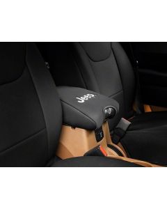 Officially Licensed Jeep 11-18 Wrangler JK Neoprene Center Console Arm Cover w/ Jeep Logo- Blk buy in USA