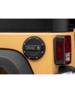 Officially Licensed Jeep 07-18 Jeep Wrangler JK Locking Fuel Door w/ Engraved Jeep Logo buy in USA