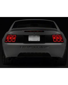 Raxiom 99-04 Ford Mustang Excluding 99-01 Cobra Icon LED Tail Lights- Black Housing (Smoked Lens) buy in USA