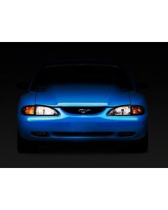 Raxiom 94-98 Mustang Axial Series Cobra Style Headlights- Black Housing (Clear Lens) buy in USA