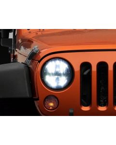 Raxiom 97-18 Jeep Wrangler TJ/JK Axial Series LED Headlights- Black Housing (Clear Lens) buy in USA