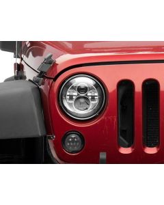 Raxiom 97-18 Jeep Wrangler TJ/JK Axial Series LED Daymaker Headlights- Chrome Housing (Clear Lens) buy in USA