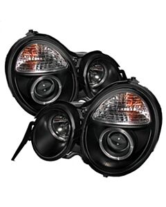 Spyder Mercedes Benz E-Class 95-99 Projector Headlights LED Halo Blk PRO-YD-MBW21095-HL-BK buy in USA