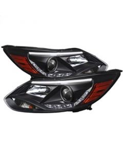 Spyder Ford Focus 12-14 Projector Headlights Halogen Model Only - DRL Black PRO-YD-FF12-DRL-BK buy in USA