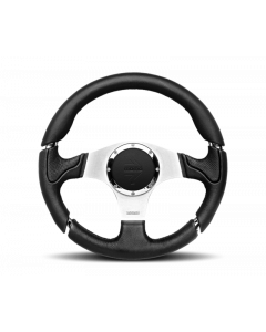 Momo Millenium Steering Wheel 350 mm - Black Leather/Black Stitch/Brshd Spokes buy in USA