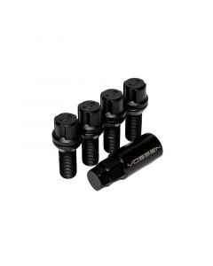 Vossen 30mm Lock Bolt - 14x1.25 - 17mm Hex - Cone Seat - Black (Set of 4) buy in USA