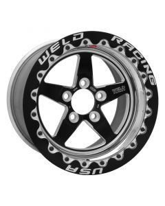 Weld S71 15x10.33 / 5x4.5 BP / 7.5in. BS Black Wheel (Medium Pad) - Black Single Beadlock MT buy in USA