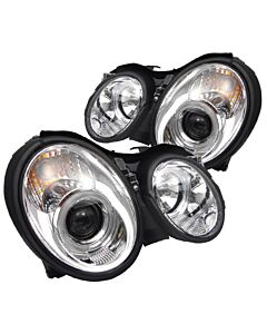 Spyder Mercedes Benz CLK 98-02 Projector Headlights Halogen Model- LED Halo Chrm PRO-YD-MBCLK98-HL-C buy in USA