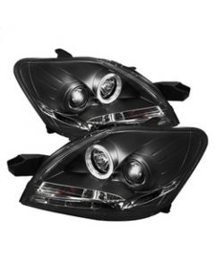 Spyder Toyota Yaris 07-11 4Dr Projector Headlights LED Halo DRL Blk PRO-YD-TYA074D-DRL-BK buy in USA