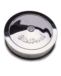 Edelbrock Air Cleaner Pro-Flo Series Round Steel Top Paper Element 14In Dia X 3 313In Chrome buy in USA