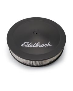 Edelbrock Air Cleaner Pro-Flo Series Round Steel Top Paper Element 14In Dia X 3 75In Dropped Base buy in USA