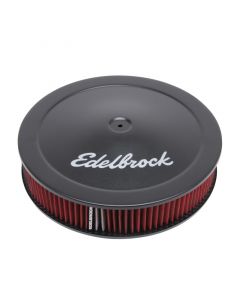 Edelbrock Air Cleaner Pro-Flo Series Round 14 In Diameter Cloth Element 3/8Indropped Base Black buy in USA