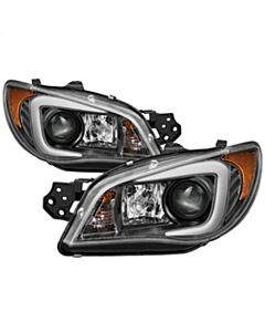 Spyder Subaru WRX 06-07 Projector Headlights - HID Model Only - Black PRO-YD-SWRX06-HID-LBDRL-BK buy in USA