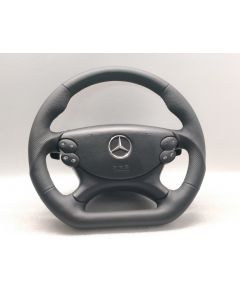 MERCEDES SL55 AMG STEERING WHEEL FLAT LEATHER R230 CLS W211 S211 CLK W209 E55 buy in USA