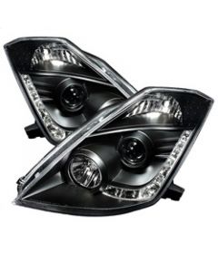 Spyder Nissan 350Z 03-05 Projector Headlights Xenon DRL Blk High H1 Lw D2R PRO-YD-N350Z02-HID-DRL-BK buy in USA