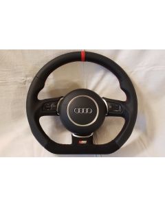 STEERING WHEEL AUDI A5 A3 8P A8 D3 Q7 A6 FLAT ALCANTARA S LINE Custom A4 B6 B7 buy in USA