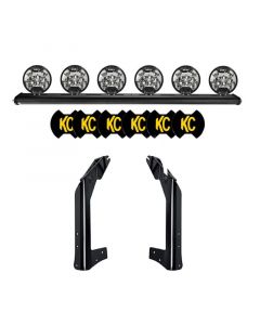 KC HiLiTES 07-18 Jeep JK 50in. Overhead Xross Bar Kit w/(6) SlimLite LED Lights 300W - Black buy in USA