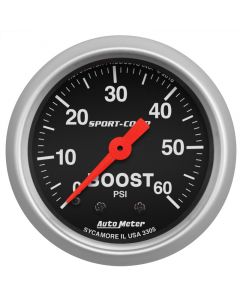 AutoMeter 2-1/16in 0-60 PSI Mechanical Sport-Comp Boost Pressure Gauge buy in USA