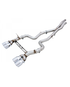 AWE Tuning BMW F8X M3/M4 Track Edition Catback Exhaust - Chrome Silver Tips buy in USA