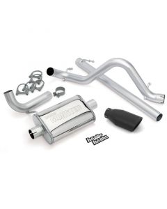 Banks Power 07-11 Jeep 3.8L Wrangler - 2dr Monster Exhaust System - SS Single Exhaust w/ Black Tip buy in USA