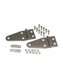 Kentrol 55-95 Jeep CJ/Wrangler YJ Hood Hinge Pair - Polished Silver buy in USA