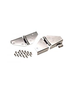 Kentrol 76-95 Jeep CJ/Wrangler YJ Windshield Hinge Pair - Polished Silver buy in USA