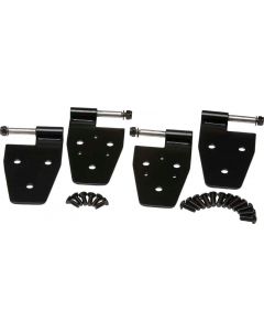 Kentrol 87-95 Jeep Wrangler YJ Door Hinge Set 4 Pieces - Powdercoat Black buy in USA