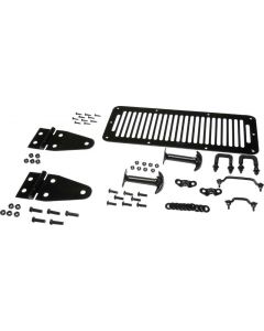 Kentrol 78-95 Jeep CJ/Wrangler YJ Hood Kit - Powdercoat Black buy in USA