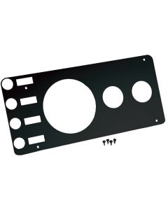 Kentrol 76-86 Jeep CJ Gauge Cover Without Radio Opening - Powdercoat Black buy in USA