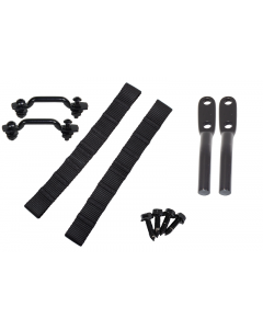 Kentrol Jeep Wrangler TJ Polished Stainless Door Strap Kit Black Powdercoat Stainless Steel buy in USA