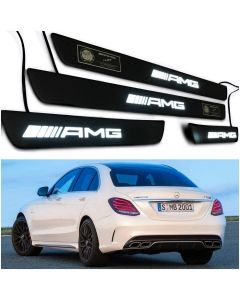 W205 W204 W213 C E class Mercedes-Benz AMG Style Entrance Mouldings LED Illuminated Door Sills Interior Trims buy in USA