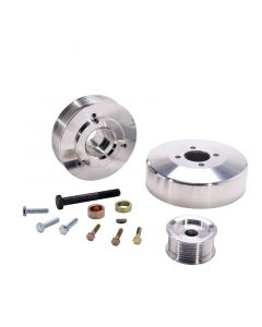 1997-2004 Ford F150 Expedition 4.6 5.4 Underdrive Pulley Kit - Lightweight CNC Billet Aluminum (3pc) buy in USA