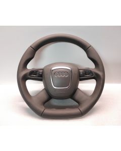 AUDI A6 C6 A4 B7 A8 Q7 STEERING WHEEL FLAT GREY LEATHER CUSTOM TIPTRONIC buy in USA