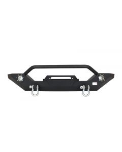 Fishbone Offroad 87-06 Jeep TJ/YJ Wrangler TJ/YJ Steel Front Bumper W/LEDs - Blk Textured Powercoat buy in USA