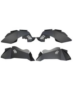 Fishbone Offroad 07-18 Jeep Wrangler JK Logo Aluminum Inner Fenders - Black Powdercoat buy in USA