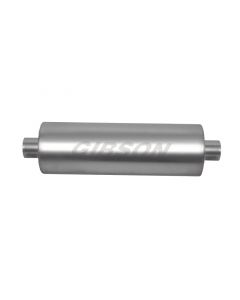 Gibson SFT Superflow Center/Center Round Muffler - 8x24in/3in Inlet/3in Outlet - Stainless buy in USA