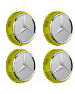 4 Mercedes-AMG Radnabenabdeckungen signalgelb buy in USA