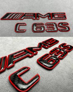Tail Emblem AMG C63 S in Red and Carbon buy in USA