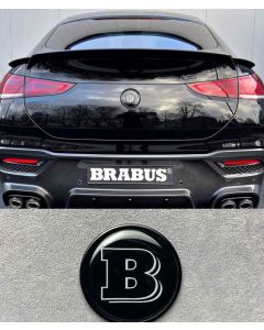 Tail Brabus badge black metal B logo for Mercedes Benz trunk buy in USA