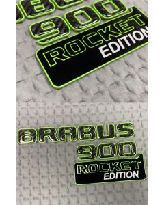 Brabus 900 Rocket Edition badges set with green trim for Mercedes G Class trunk buy in USA