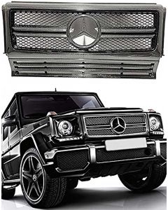 Carbon Fiber Badge Front Grille Frame Set for Mercedes-Benz G-Wagon G-Class W463 G63 G55 G500 buy in USA