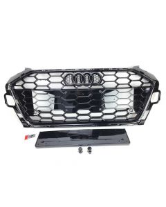 RS4 Black Front Bumper Radiator Grille for Audi A4/S4 B9.5 (2020) buy in USA