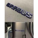 Brabus carbon fiber tail badge with blue trim for Mercedes Benz G Wagon