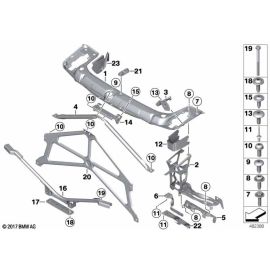 Болт передней панели с шайбой M8x27, замена 07 14 9 229 516, BMW оригинал, для 1 серии, модель F20, вес 0.03 кг.