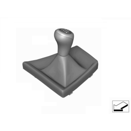 Genuine Gear Stick Knob+Gaiter Leather 6 Speed 25 11 7 593 542