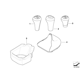 Кожаный чехол для рычага переключения передач BMW E60 черный 25 11 7 565 875