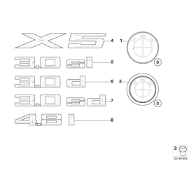 Genuine 3.0SD Door Emblem Badge Letter Logo 51 14 7 170 953