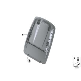 Genuine Front Seat Rear Panel Cover With Pocket Black Leather 52 10 7 254 431